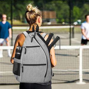 SERAPHYXO Lightweight Pickleball Backpack Multifunctional with Water Bottle Holder Sports Backpacks Wear Resistant Phone Pocket Paddle Storage Bag Women