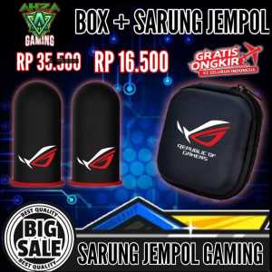 SARUNG JEMPOL GAME + BOX PUCH PREMIUM ANTI BASAH KERINGAT ISI 2 PCS SARUNG JEMPOL GAMING ANTI Slip