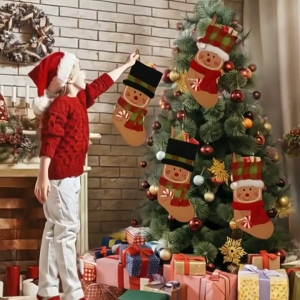 Candy Bag Cartoon Christmas Stockings Christmas Hanging Socks For Fireplaces Home Office Party Decorations