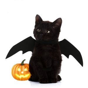 OUTOPEN Creative Kitten Halloween Party Puppy Bat Wing Dog Bat Wing Cosplay Costume Cat Clothes Pet Accessories