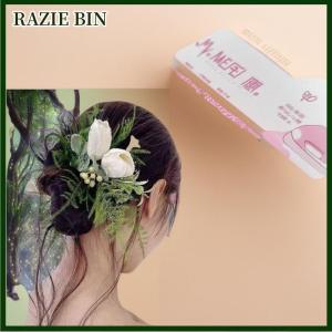 RAZIE BIN Thời trang hoa trắng lá hairgrips cho phụ nữ cô dâu cưới phụ kiện tóc handmade Mũ sắt