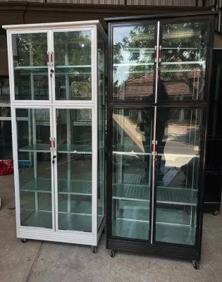 BACA DESKRIPSI/LEMARI HIAS 4 PINTU ALUMUNIUM/LEMARI HIAS ALUMUNIUM/ONLY JABODETABEK/LEMARI HIAS