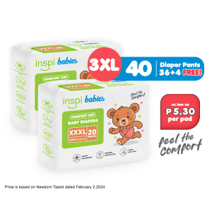 INSPI Babies Comfort Dry Baby Diaper for Baby Pants Medium to 3XL (XXXL) Pack of 2 Baby Needs - free shipping essentials bundle christmas gift