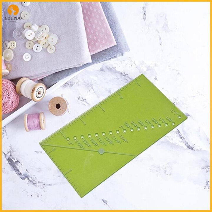 GOUPDO Sewing Tool Straight Line Hems 1/8 To 2 Inch Seam Allowance ...