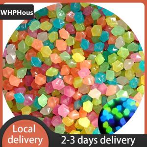 [COD] WHPHous Ship within 24 hours 50PCS Outdoor Luminous Stones Glow In Dark Garden Pebbles Fish Tank Decoration