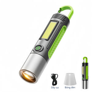 Đèn Pin Cầm Tay LED Laser Zoom Chống Nước Đa Năng Sạc Dùng Lại Chất Lượng Tốt