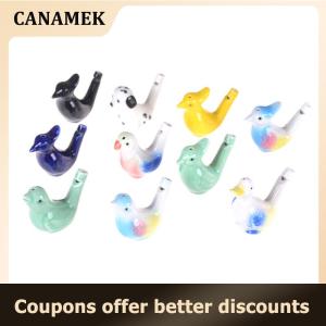 【 CANAMEK 】 Ceramic Bird Whistle Vintage Style Water Warbler Novelty Child
