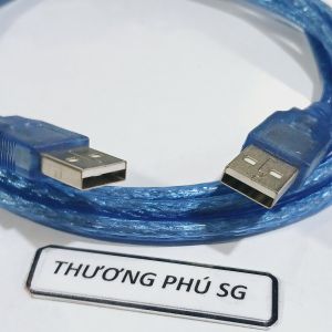 Cáp USB Link 2.0 - Cáp 2 đầu USB 2.0 dài 3m (Cáp màu xanh chất lượng)