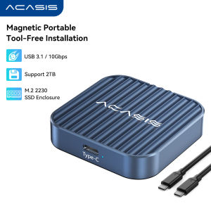ACASIS M.2 2230 NVMe SSD Enclosure with Magsafe for iPhone 15/16/17 Pro Max ProRes USB C 3.2 Gen2 Type-C 10Gbps Aluminum External SSD Case for MacBook iPad ProIphone Android（Without SSD)