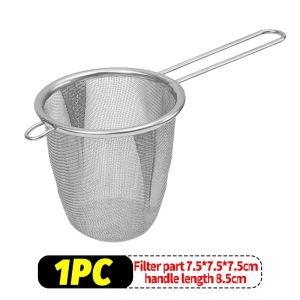 5Pcs Stainless Steel Tea Strainer Mesh Colander Reusable Teapot Infuser Diffuser with Handle Anti-Scald Tea Leaf Infuser Coffee Tea Filter Tool