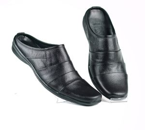 Sepatu Slop Pria Bustong AM04 Slip On Kulit Rajut Mocassin