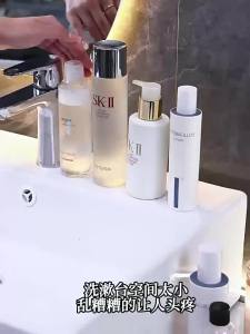 AE Kệ hút chân không phòng tắm họa tiết sóng sang trọng giải pháp lưu trữ gắn tường không cần khoan kệ phòng tắm gắn tường.