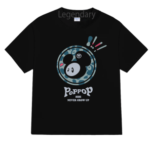 Áo Thun Babytee Nữ Poppop – 100% Cotton 250gsm Form Baby Tee In Hình Dễ Thương 4 Màu Đen Trắng Kem Be