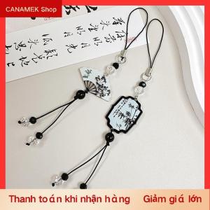 CS Trung Quốc Phong Cách Chống Mất Điện Thoại Dây Buộc Retro Tua Mặt Dây Chuyền Keychain Túi Charms Ba Lô Treo Trang Trí Thời Trang Đồ Trang Sức