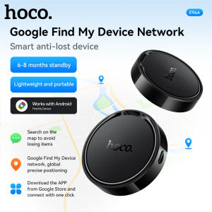 【For Android】HOCO E96A Intelligent Positioning Anti-lost Device Smart Tag Google Find My Device Network GPS Positioning Tracker Lost Reminder Anti-Lost Locator For Key Finder&Pets& Wallet Bag