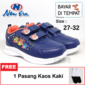 FIURI - NEW ERA - SUPER HELI V 27-32 NAVY ORANYE - SEPATU SNEAKERS KANVAS SOL KARET ANAK KECIL LAKI-LAKI - SEPATU PUTRI DUYUNG KETS LUCU FASHION TRENDY - SEPATU SEKOLAH PAUD TK KRETEKAN PEREKAT ANAK COWOK MURAH PROMO DISKON BONUS KAOS KAKI