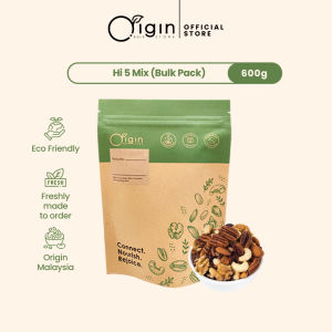 Origin Bulk Store Trail Mix - Hi 5 Mix (Unsalted) 600g Bulk Pack Muslim Friendly