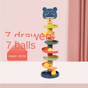 Little Buddy Baby Toys Rolling Ball Pile Tower Early Educational Toy For Babies Rotating Track Educational Baby Gift Stacking Toy For Children