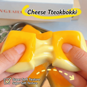 VIVIDI Stretchy Rice Cake Stress Relief Toy Realistic Soft Squeeze Fidget Toy Slow Rebound Food Shaped Fidget Toy Kids Adults