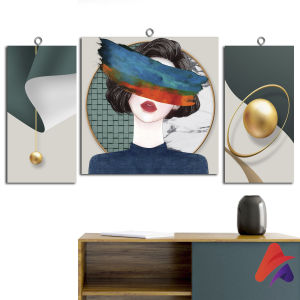 HIASAN DINDING AETHETIC GIRL REALISTIC KONSEP ART SATU SET ISI 3 WALL DECOR HIASAN DINDING APOLITO KAMAR PAJANGAN RUANGAN POSTER KAYU