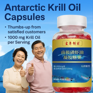 【15 Days to Healthier Blood Vessels】Antarctic Krill Oil Capsules Supports Brain Cardiovascular Health Astaxanthin Omega-3 Supplement