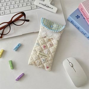 THANKSKY Ren Túi kính in vải Phim hoạt hình Di động Túi đựng kính mát Thời trang Hoa Túi đựng kính Nữ