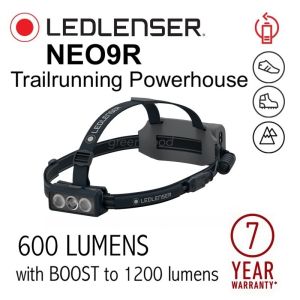 NEO9R LEDLENSER RECHARGEABLE Headlamp [OPEN BOX- NEW UNIT] - 600 Lumens [Led Lenser 600lm Headlight]