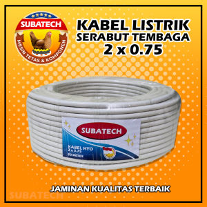 Kabel ROLL Listrik Ganda Serabut 2x0.75 Isi-50Meter/1 Roll
