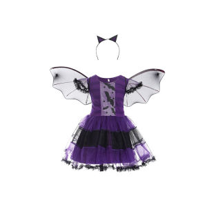 Halloween childrens costumes girls performance costumes witch cloaks fairy magic skirts childrens performance costumes cos Clothing
