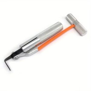 CHUN053634 Tay cầm hợp nhôm Dụng cụ tháo kính chắn gió Lưỡi dao đa chức năng Lưỡi thép chuyên nghiệp Dụng cụ sửa chữa kính chắn gió Bền bỉ Nhóm tháo lắp Dụng cụ cắt dải cao su Dành cho kính chắn gió ô tô