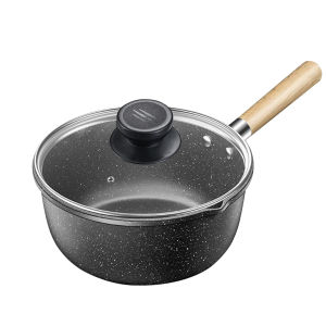 【Malaysia Spot Sale】Granite non-stick pan with lid 16/18/20cm induction milk pan small pan frying pan integrated non-stick stockpot