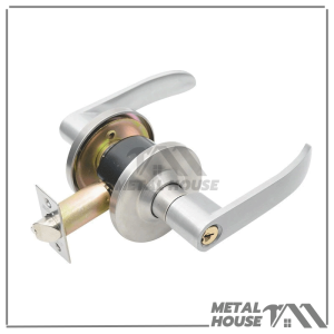 ลูกบิดก้านโยก พร้อมล็อคในตัว ลูกบิดก้านโยกประตู ก้านโยก ครบชุด ก้านโยกสแตนเลส สกรูฟรี กุญแจ 3 ชุด