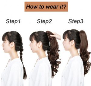 Claw Clip Pony Tail Wig Ponytail Clip hm