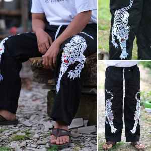 Celana Silat bordir C-56 Macan Kembar TWINS WHITE TIGER full bordir bahan dril premium nyaman dipakai