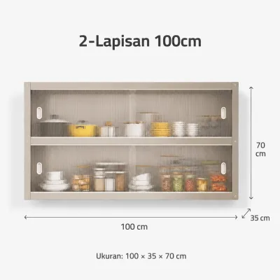 Lemari penyimpanan dinding dapur dari baja tahan karat