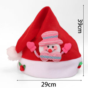 【♡Lovely girls house♡】with Lamp Christmas Hat Flannel Xmas Santa Claus Snowmen Christmas Party Hat