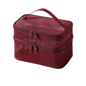 🚚 SG Seller🚚Portable Womens Transparent Mesh Makeup Bag Cosmetic Bag Toiletries Organizer Fashion Travel Storage Bag Make Up Pouch
