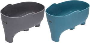 Vegetables Washing Basket Elephant Drainage Basket Fruit Basket for Draining Pasta Noodles Kitchen (Blue)