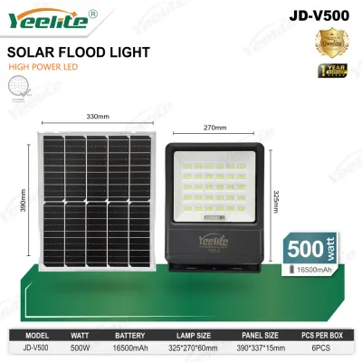 YEELITE [ BUY 1 TAKE 1 ] 100W/200W/300W/500W Solar LED Outdoor Flood Light IP67 Waterproof WIth Remote Control 1 Year Warranty
