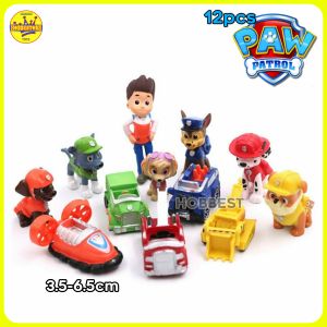 Action Figure PAW PATROL isi 12 pcs - Miniatur Topper Kue Pajangan Mainan Anjing Dog Ryder