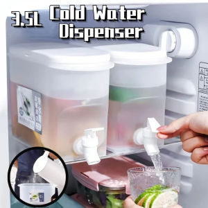 3.5L Large Cold Water Dispenser Bottle with Faucet Spigo Rotating Cold Water Bucket Jus Sejuk Beverage Dispenser