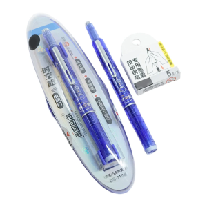 Press Fountain Pen with 5 Inks Cartridges Retractable Inks Pen Calligraphy Fountain Pen for Art Handwriting Journaling