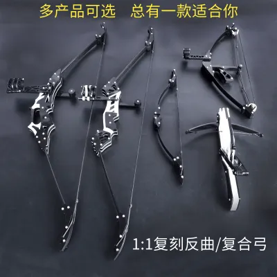 Small mini recurve bow compound bow adult children indoor and outdoor archery pulley bow decompression artifact small bow.