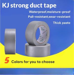 KJ Duct Tape Packaging and Wrapping 48mm*18.5Y/17 Meters Waterproof Duct Fabric Strong Adhesive Tape Packing Tape 5pcs