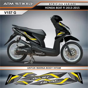 Stiker striping variasi untuk honda beat tahun 2013-2015