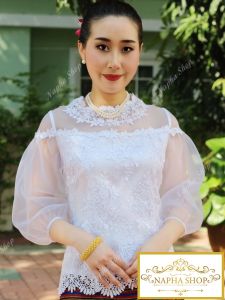 เสื้อลูกไม้เกรดพรีเมียม [1869]-[2] Size : 38"-50"