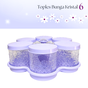 [ CALISTA ] TOPLES PLASTIK BENING BUNGA SET TOPLES AESTHETIC UNTUK KUE KERING LEBARAN ISI 6PCS
