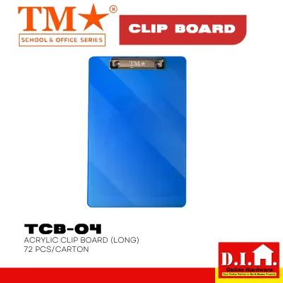 Do It Home TM TCB-04 Acrylic Clip Board Long Size Premium Neon Colors