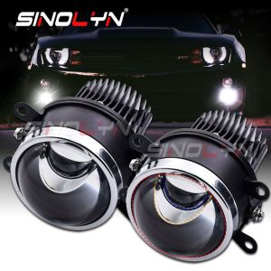 Sinolyn Hyperboloid Fog Lights Bi LED Fog Lenses PTF Matrix Projector Lens LED Lights For Car 6000K/3000K Car Products Retrofit