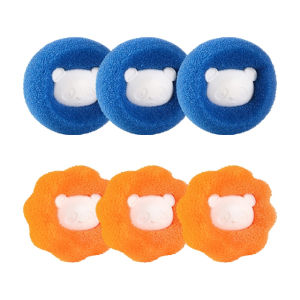 เสื้อผ้าสัตว์เลี้ยง Bola Laundry วิเศษ6/4ชิ้นที่กำจัดขนกำจัดขนเครื่องซักผ้าอุปกรณ์ทำความสะอาดใช้ในบ้านนำมาใช้ใหม่ได้